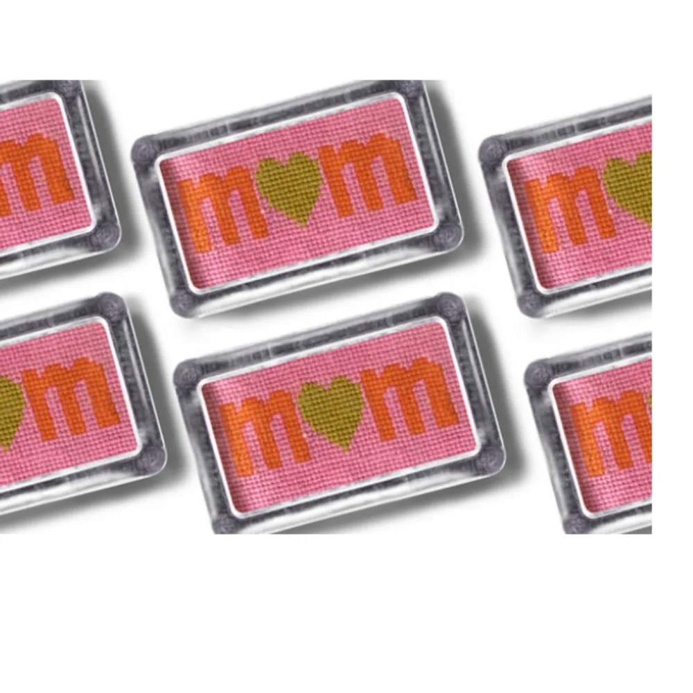 Jonathan Adler Mom PETIT POINT Glass PaperWeight